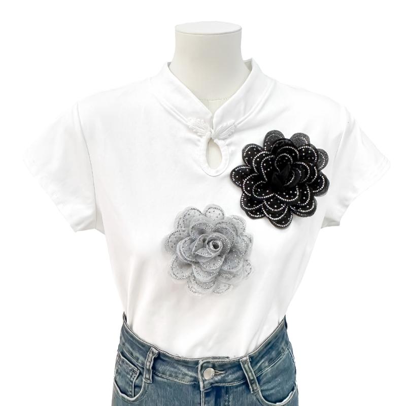 Flower Lapel Pin Fashion Flower Brooches Funtional Clothing Fastener Stylish Dress Clip Suitable for Everyday Wear