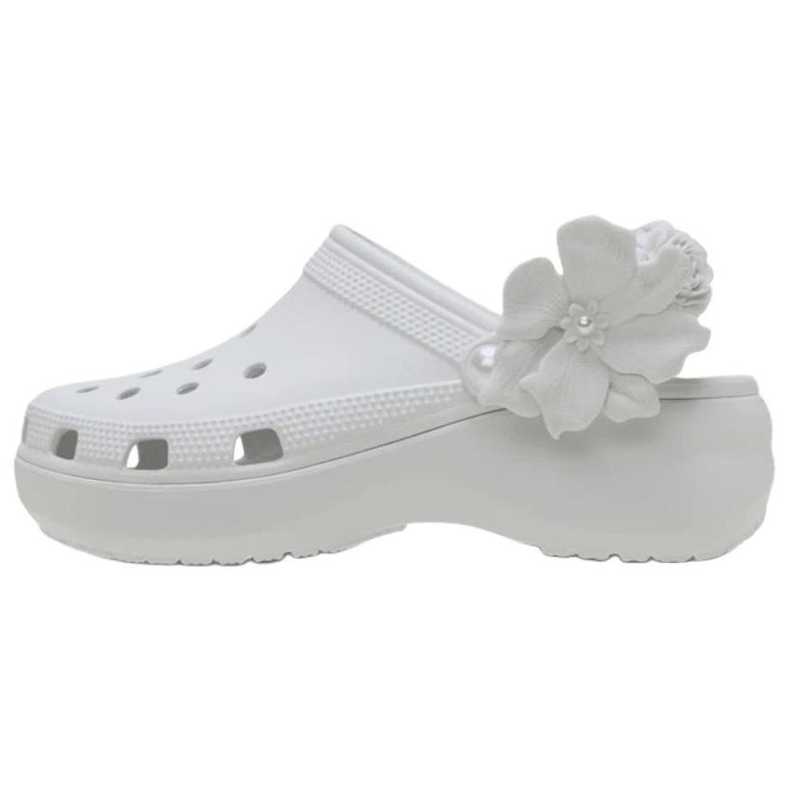Crocs Classic Platform Bouquet Clog Women Clogs White 211292-1NK
