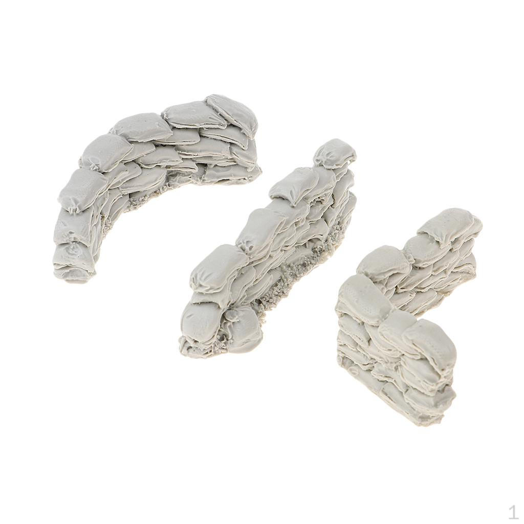 Масштаб 1/35 Смоляные Длинные Изогнутые Мешки с Песком Стены Фигурка Солдата Сцена