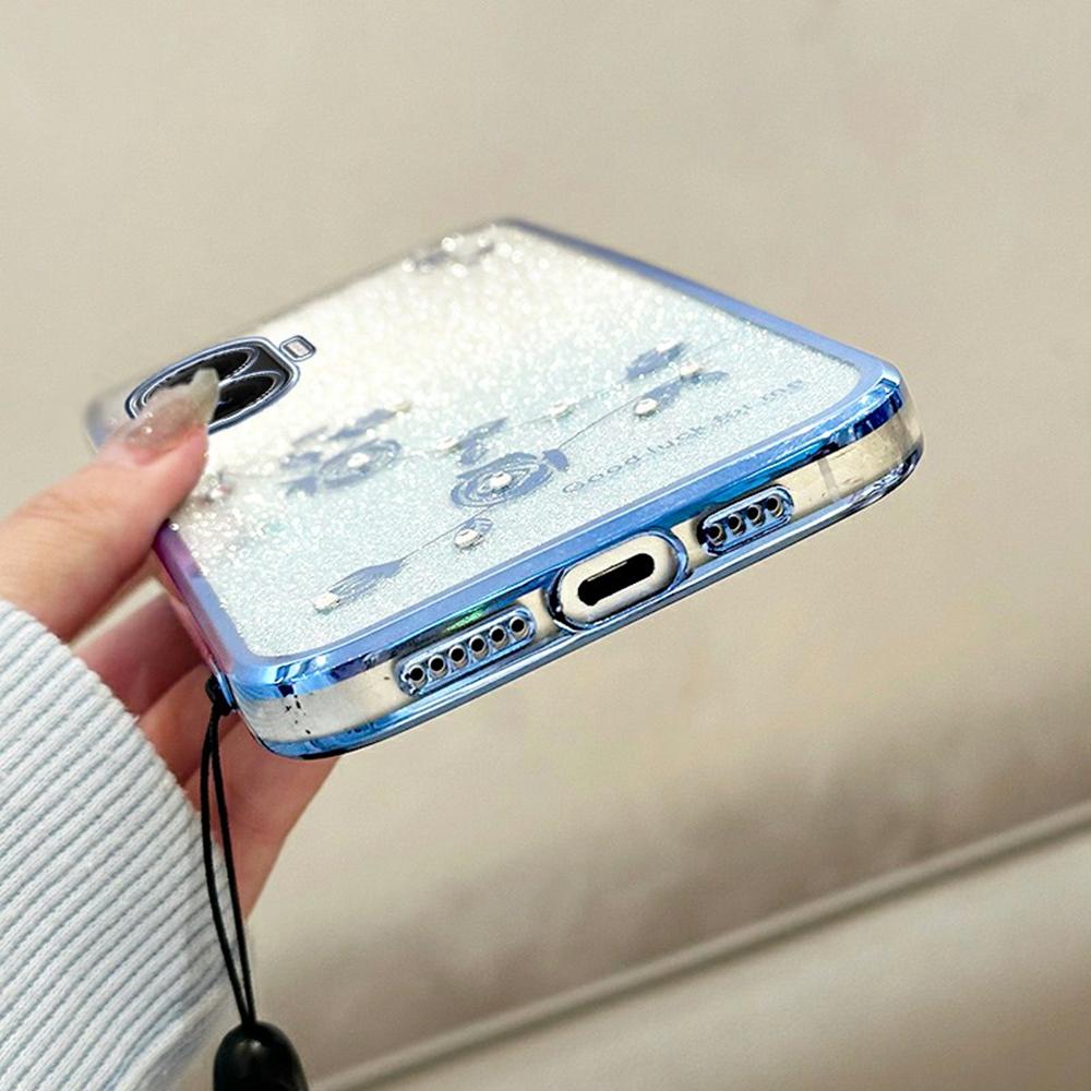 KADEM Чехол для Xiaomi Redmi Turbo 4 Pro 5G/Poco F7 5G с цветочным узором, градиентный чехол из ТПУ для телефона со шнурками