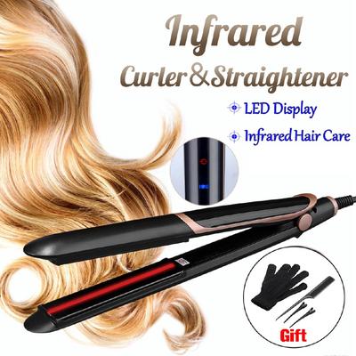 Профессиональный выпрямитель для волос, плойка, утюжок для волос, отрицательные ионы, инфракрасное излучение, выпрямление волос, завивка, гофрирование 2-в-1 220 В