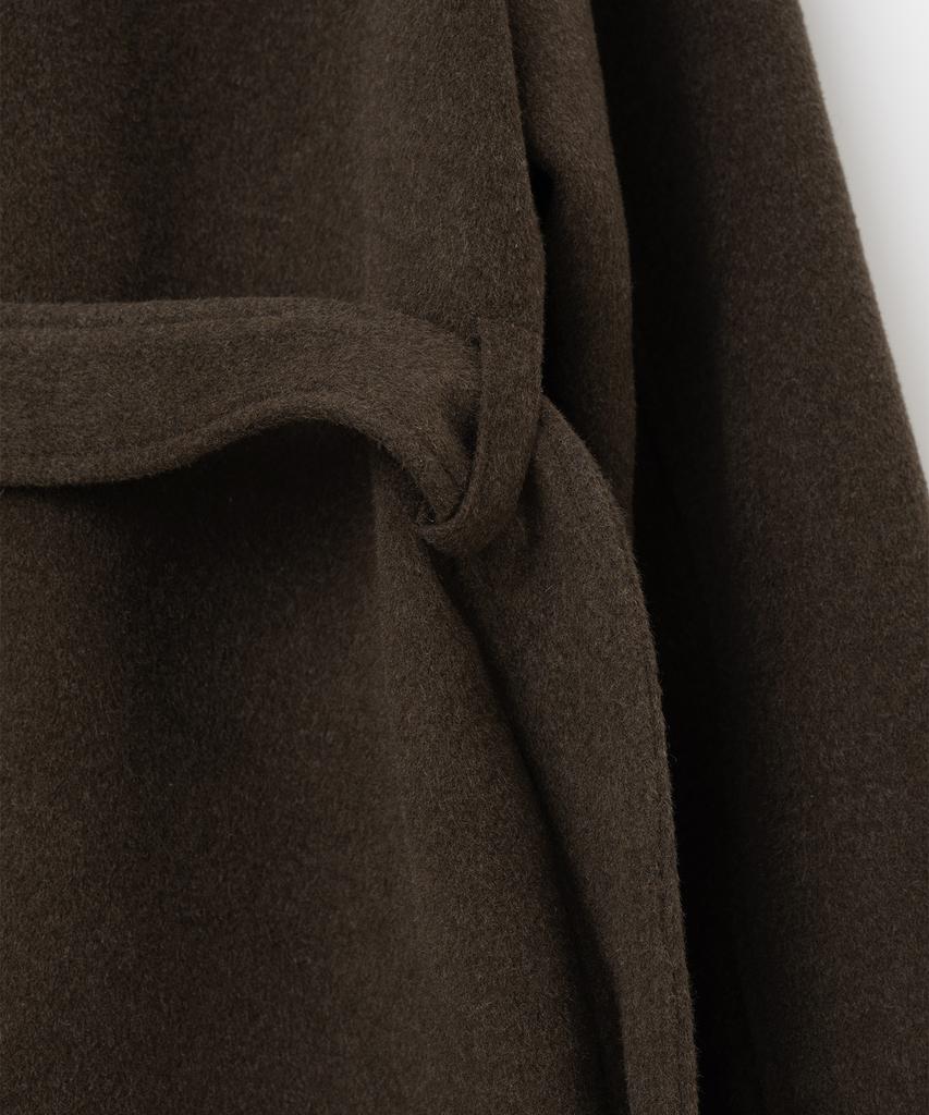 MILLO WOMEN Wool Raglan Half Coat [Dark Brown]