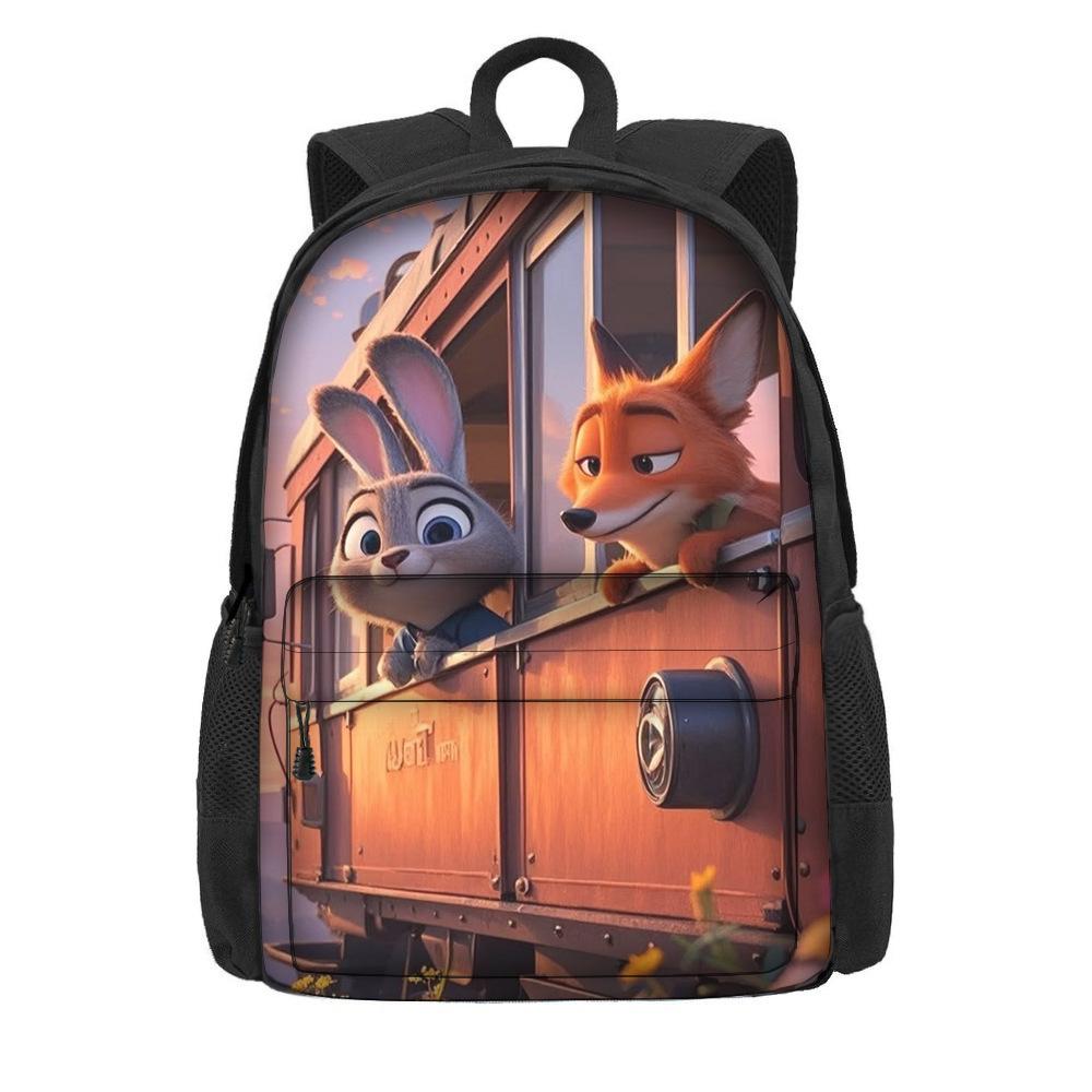 Мультяшный рюкзак на тему «Зверополис 2» для учеников начальной школы, большая вместимость, легкий рюкзак на два плеча