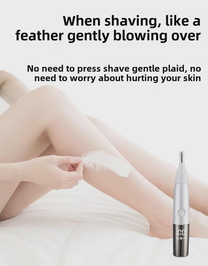 Многофункциональная женская электробритва с цифровым дисплеем для удаления волос в интимной зоне и подмышками