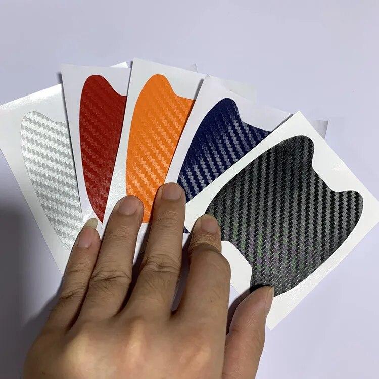 4 шт., защитная пленка для ручек автомобиля, универсальная невидимая наклейка на дверную ручку автомобиля из углеродного волокна, устойчивая к царапинам наклейка, Стайлинг автомобиля