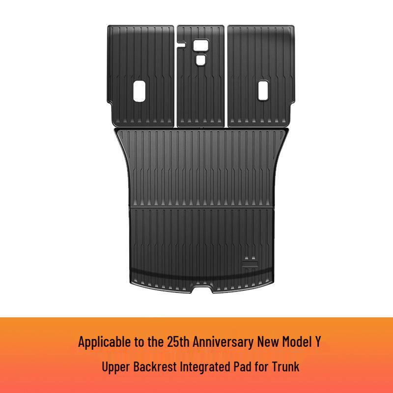 Tesla Model Y 2025 Рестайлинг TPE Коврики для пола и багажника с накладкой на спинку