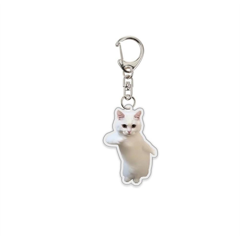 Lightweight Cartoon Cat Keychain Cat Head Bag Pendant For Backpack Decoration