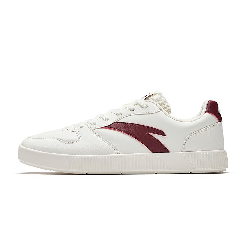Anta Повседневная Спортивная Городская Поездка Модная Универсальная Тренировочная Нескользящая Прочная Обувь для Скейтборда Мужские Кроссовки Слоновая Кость-Белый Малиново-Красный 912538042-3
