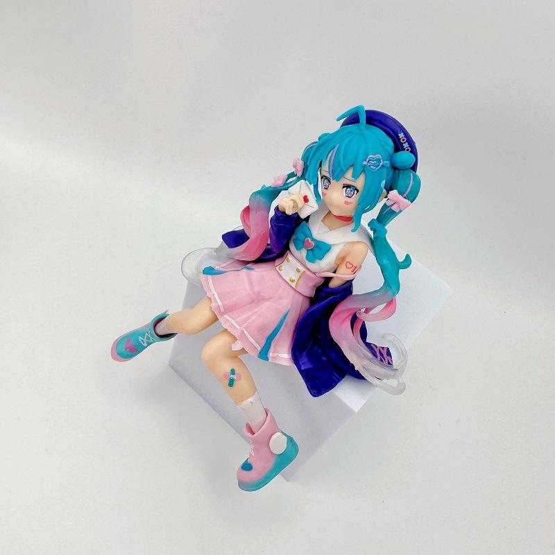 Новая Аниме Фигурка Хатсуне Мику Мику Kawaii Коллекционная Модель Розовая Сакура Kawaiii Кукла Коллекционная Модель Игрушки Декор для Торта