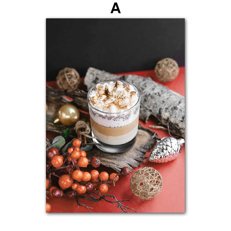 Кофейный торт, круассан, пончик, макароны, постеры, печать на холсте, картина в скандинавском стиле, настенные художественные фотографии для кухни, магазин десертов, декор комнаты