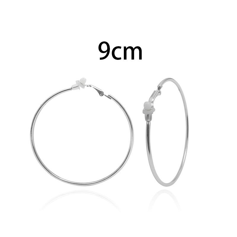 Женские серьги-клипсы без пирсинга, серьги-кольца, маленькие и большие круглые кольца с золотым серебряным покрытием