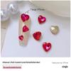 Heart Rhinestone Nail Art Accessories: Super Shiny Crystal Glass In Iridescent Peach, Small & Large Sizes