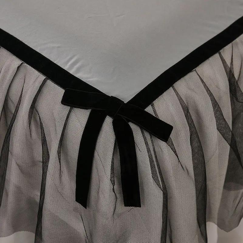 Однотонный чехол для кровати, украшение для кровати, чехол для матраса, защитная накладка в стиле принцессы