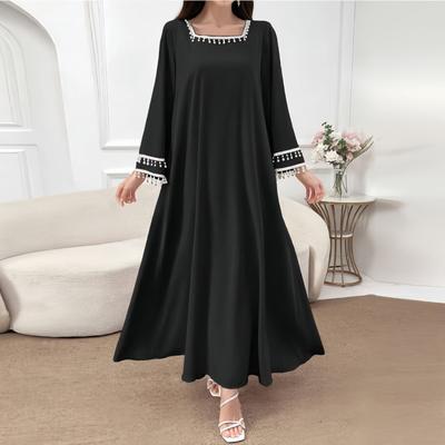 Женское Модное Повседневное Однотонное Длинное Платье Повседневное Платье