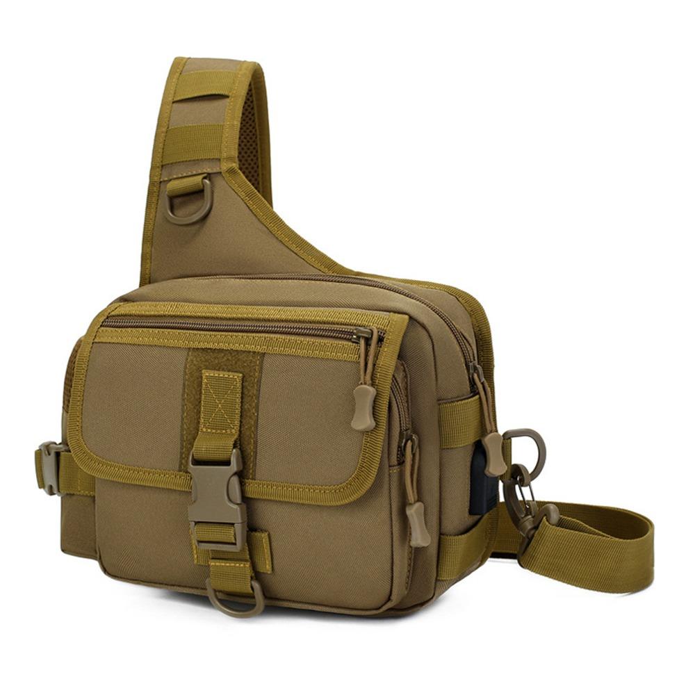 Waterproof Fishing Sling Pack Nylon Messenger Bag Durable Crossbody Sling Bag For Fishing