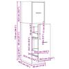 Apothecary Cabinet Smoked Oak 30x41x118 cm Engineered Wood
