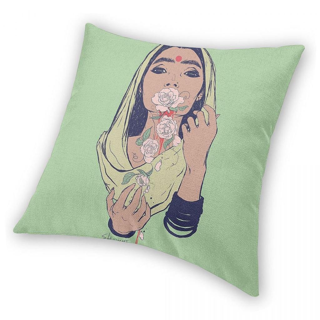 International Mother Language Day Square Pillowcase Polyester Linen Velvet Creative Decorative Pillow Case Sofa Seater Cover
