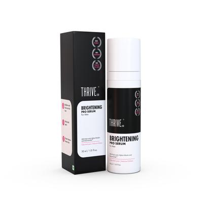Сыворотка ThriveCo Brightening Pro для мужчин | Койевая кислота, Витамин С и Diacnemide™ | Осветление кожи, Контроль акне и Увлажнение | Уменьшает темные пятна
