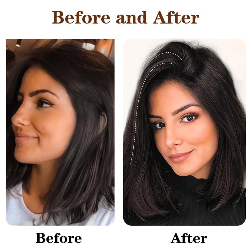 Синтетические короткие прямые изогнутые накладные волосы для наращивания на натуральные густые накладные волосы на заколках для женщин с редеющими волосами