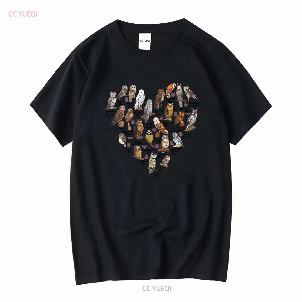 Футболка Comfort Colors Сова Сердце Любитель Животных Орнитология Милый Орнитолог Винтаж Птица с длинным или коротким рукавом винтаж Стирка