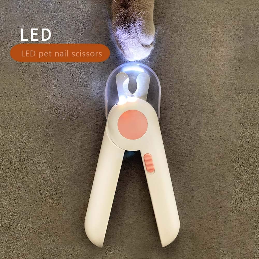 Dog Cat Pet Nail Clippers With Safety Guard And Led Light,pet Nail Scissors Pet Claws Toenail Clippers With Hidden Nail File