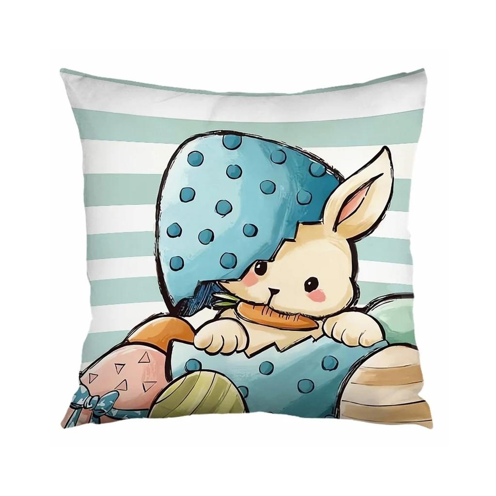 Easter Pillow Covers Decorations Cases For Home Holiday Set Of 4 Easter Pillowcase Holiday Home Sofa Bedside Pillowcase