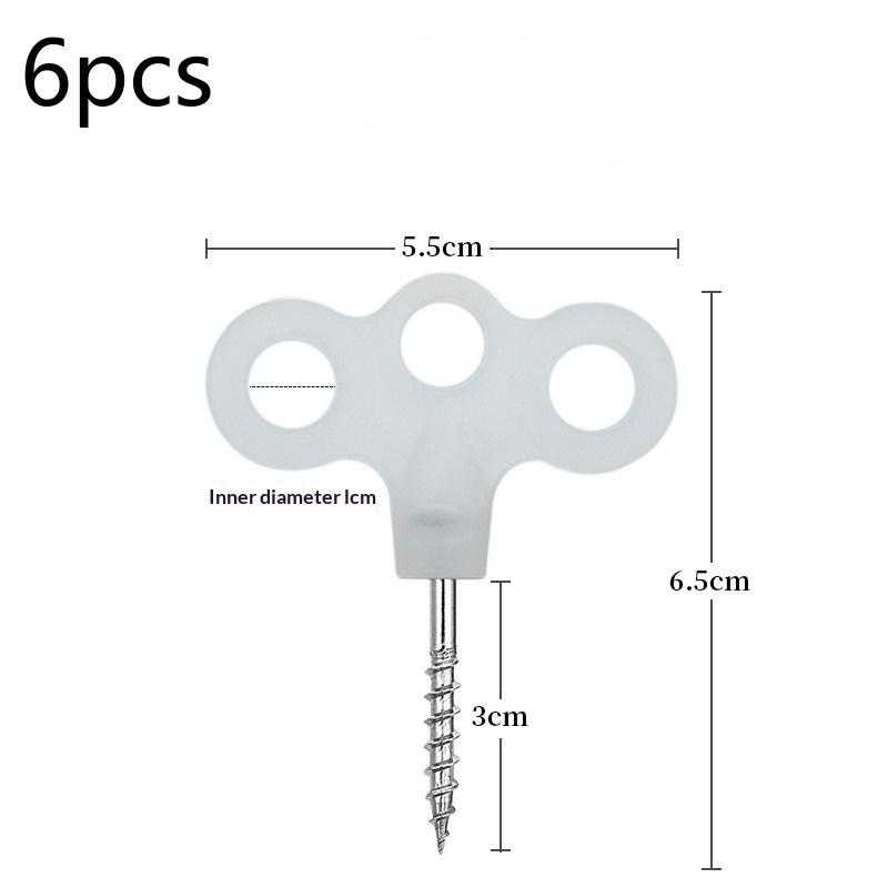Camping Deck Screw Nails 6PCS Lightweight Windproof Tent Pegs for Outdoor Family Hiking Camping Backpacking Trips