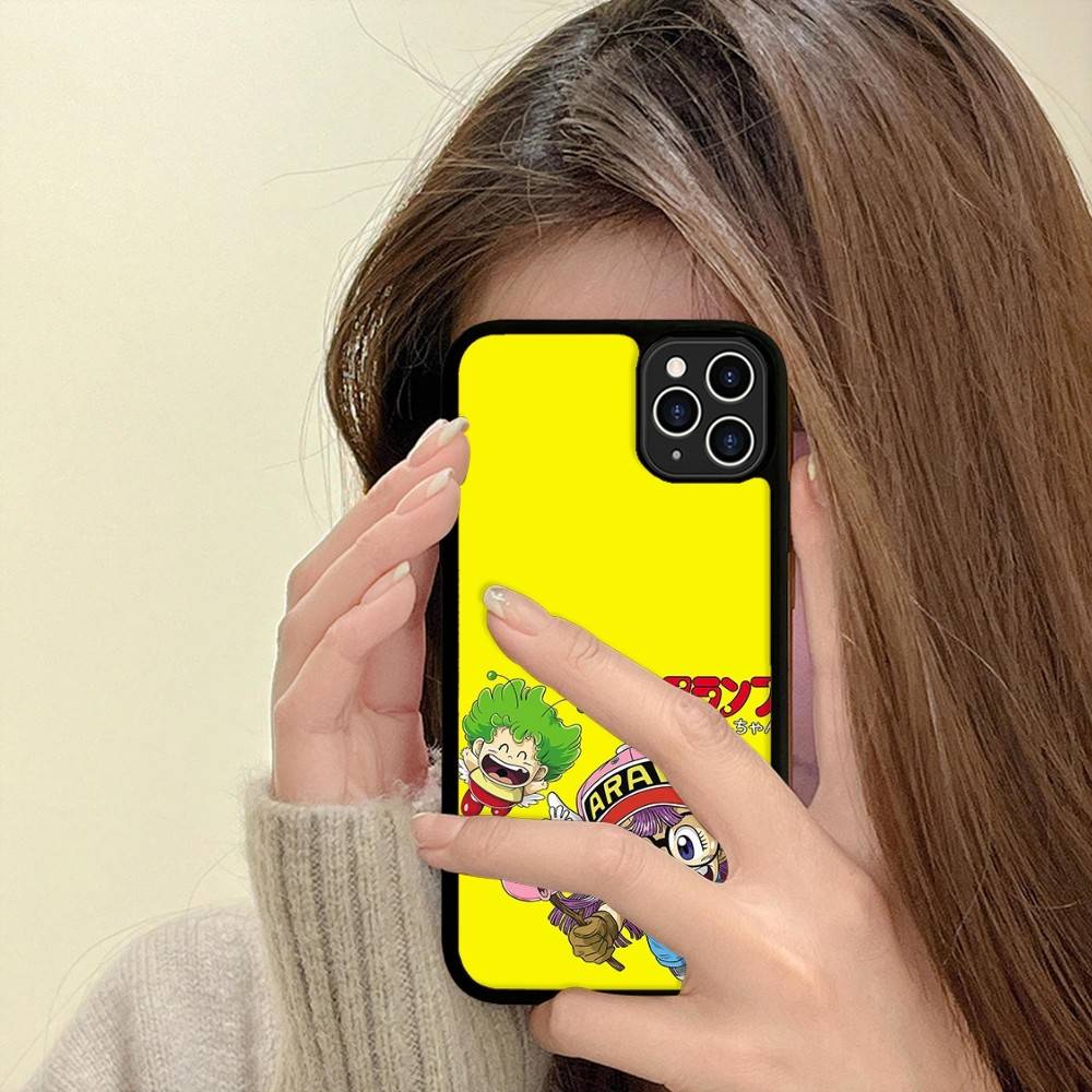 Мультяшный чехол для телефона Dr Slump Arale для iPhone 11 12 13 14 15 Pro Max 17 16 Plus Жесткая задняя крышка из ПК+ТПУ