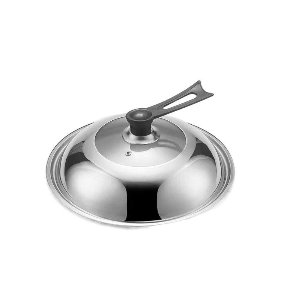 28/30/32/34/36/38CM Wok Cover Universal Frying Pan Lid Stainless Steel Visible Pot Lid Household