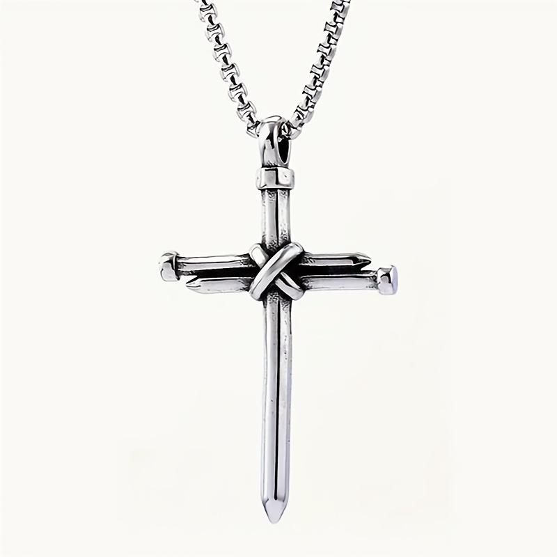 Fashion Cross Pendant Necklace - Simple Unisex Design Titanium Steel Elegant Suitable for Daily Wear 1pc and As a Thoughtful Gift Special Occasions