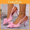Summer Feminine High Heel Pointed Shoes With Rubber Sole For Daily And Formal Occasions