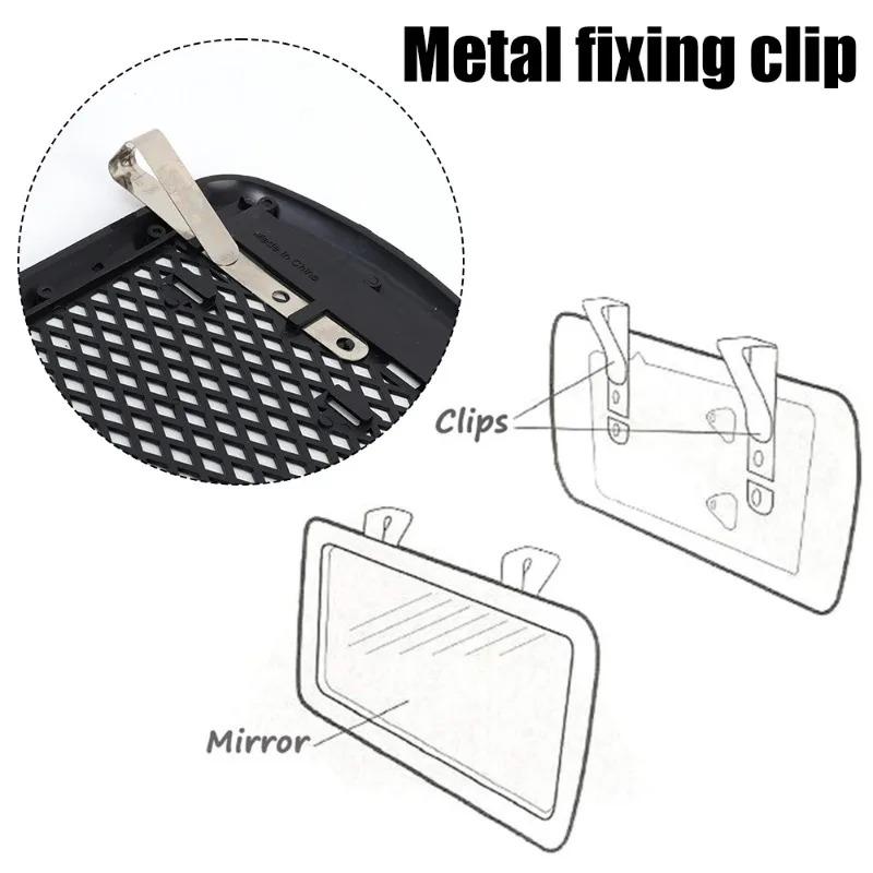 Car Cosmetic Mirror Interior Sun Visor Clip-on Make Up Glasses Universal Male Female Portable Vanity Mirror