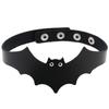 Punk Rock Choker Collar Faux Leather Necklace Gothic Masquerade Jewelry