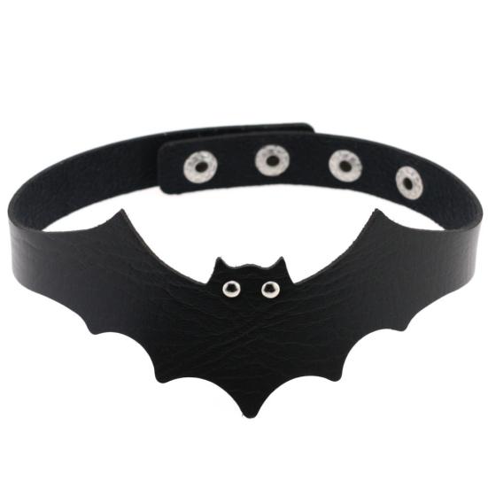 Punk Rock Choker Collar Faux Leather Necklace Gothic Masquerade Jewelry