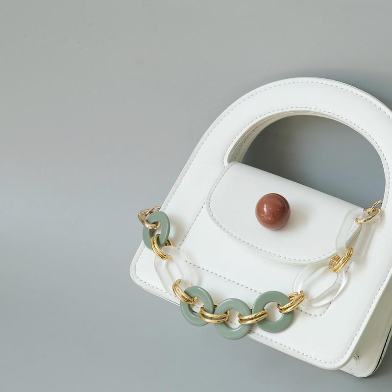 Новый аксессуар для женской сумки, фиолетовый, зеленый, красный, детали из акриловой смолы, роскошный браслет ручной работы, женский сменный браслет с ручкой для сумки, обруч