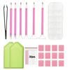 52 шт./набор инструментов для рисования стразами DIY Diamond Kit Пинцет Глина, пластиковый лоток, коробка для хранения алмазной вышивки Сумка