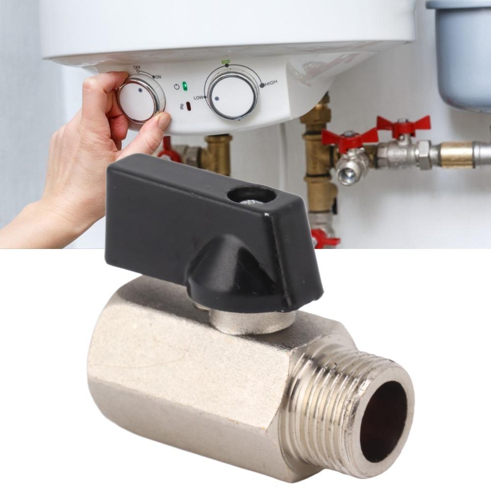 2PCS Brass Brass Ball Valve Silver Household Tap Water Ball Valve Shut Off Valve  Line Adjustment