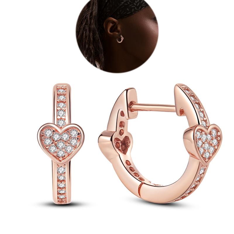 Серьги-гвоздики из натурального серебра S925 с перьями любви, оригинальные подвески-кольца для женщин и девочек, серьги-гвоздики, ювелирные изделия, подарки