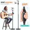 CAHAYA Microphone Stand, Straight Boom, 5.5kg Weight, 120cm-180cm Height Adjustable, 3230g Base, Iron Material, Smartphone Holder, Width Adjustable