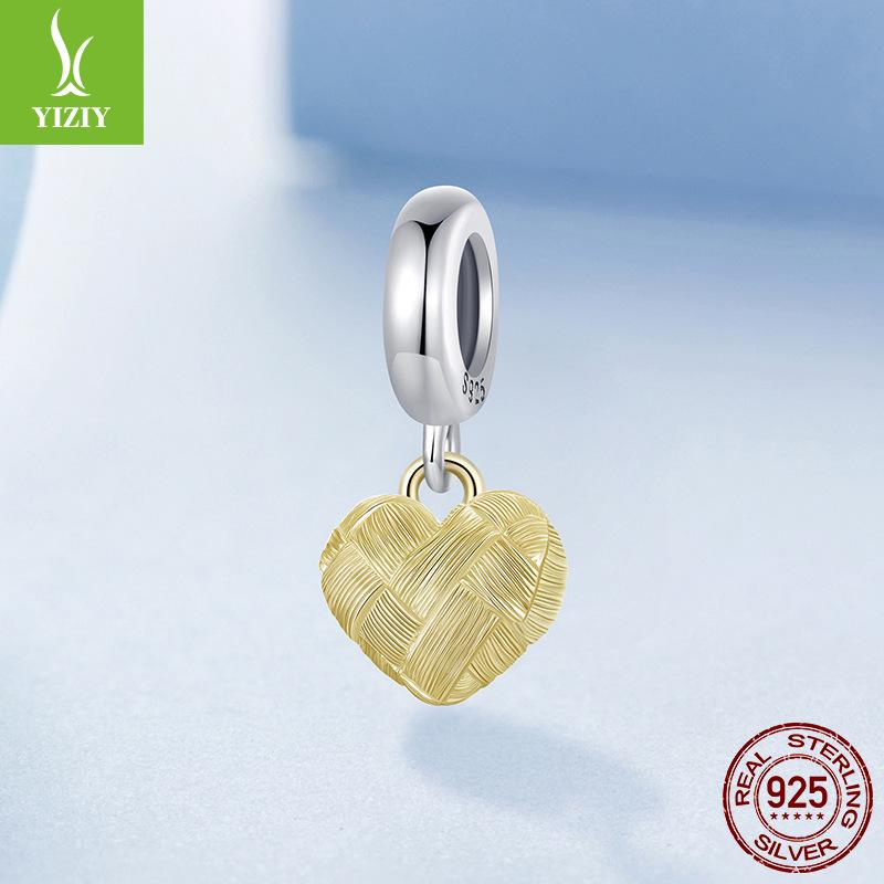 925 Sterling Silver Bead Combination Diy Beaded Bracelet Accessories Loose Beads Simple And Versatile