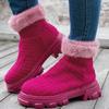 Женские замшевые ботильоны на платформе с мехом, короткие плюшевые ботинки, зимние новые дизайнерские теплые ботинки «Челси», повседневная обувь на плоской подошве Botas