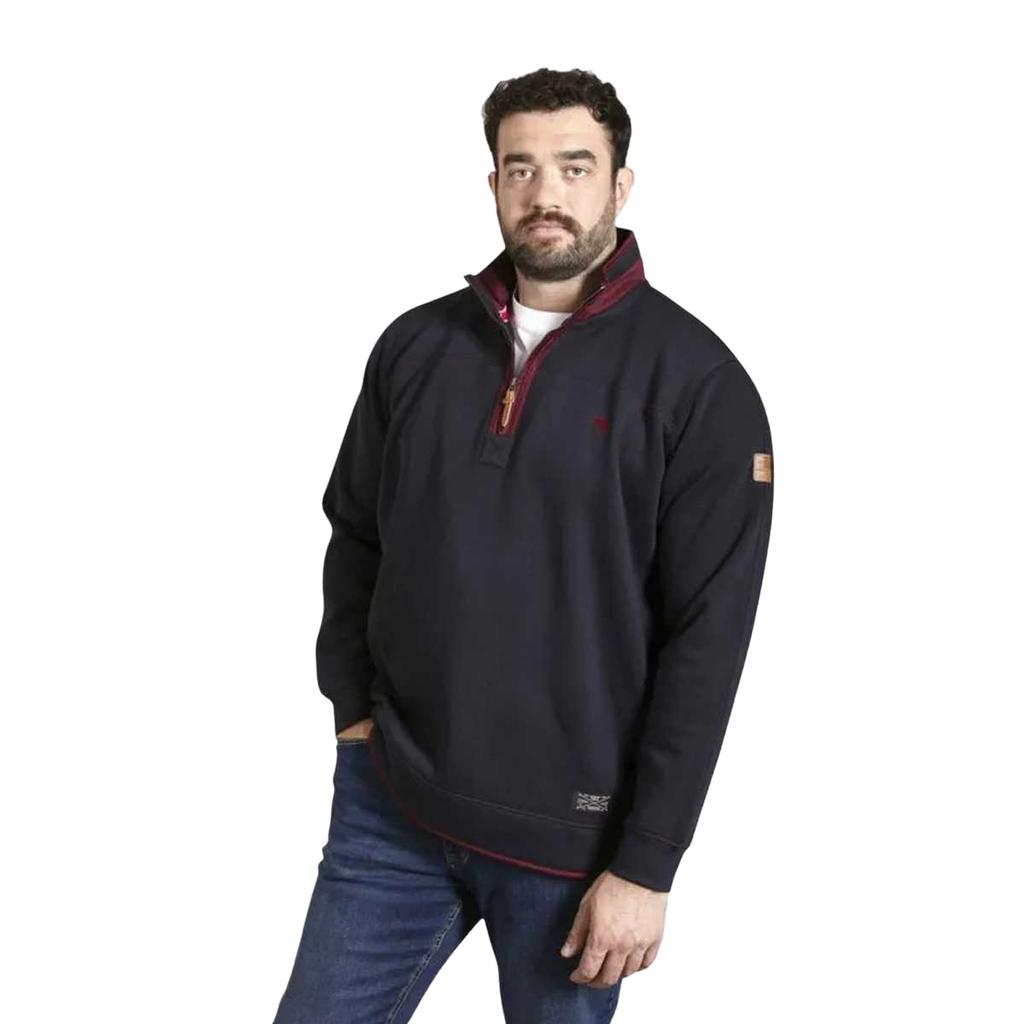 Duke Mens D555 Leicester Quarter Zip Kingsize Fleece Top