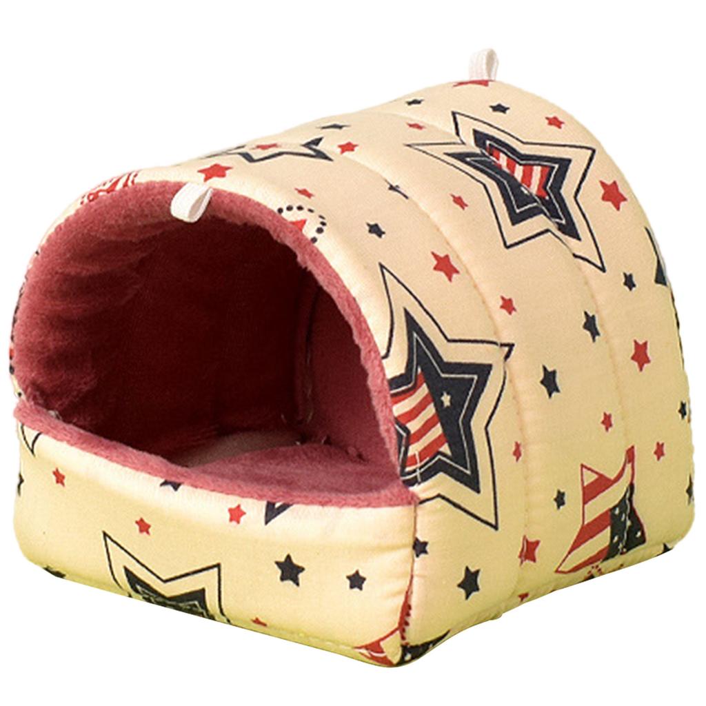 Гамак-кровать для хомяков, игрушка, домик-укрытие для мелких животных, подвесная кровать с милым принтом, декор для среды обитания белок, шиншилл