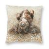 Chocolate Working Cocker Spaniel Square Pillowcase Polyester Linen Velvet Creative Decorative Car Cushion Cover Wholesale