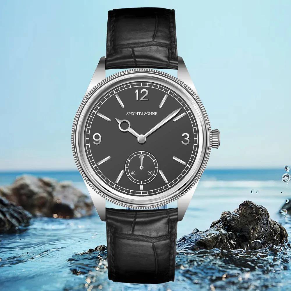 Новые Модные Механические Часы Specht & Söhne 38,5 мм Для Мужчин Механизм Seagull Сапфировое Стекло Деловые Часы Relogio Masculino