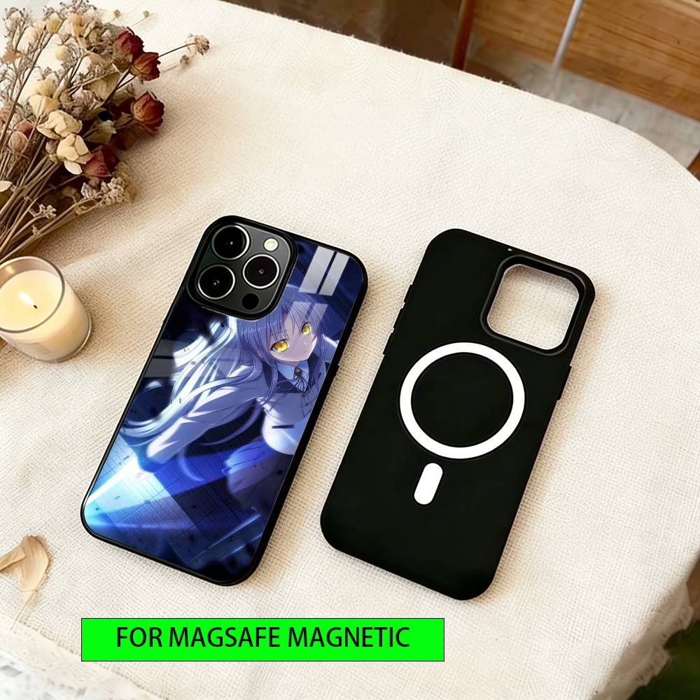 Чехол для телефона Angel Beats для iPhone 17, 16, 15, 14, 13, 12, 11 Plus, Pro, магнитный, для беспроводной зарядки Magsafe