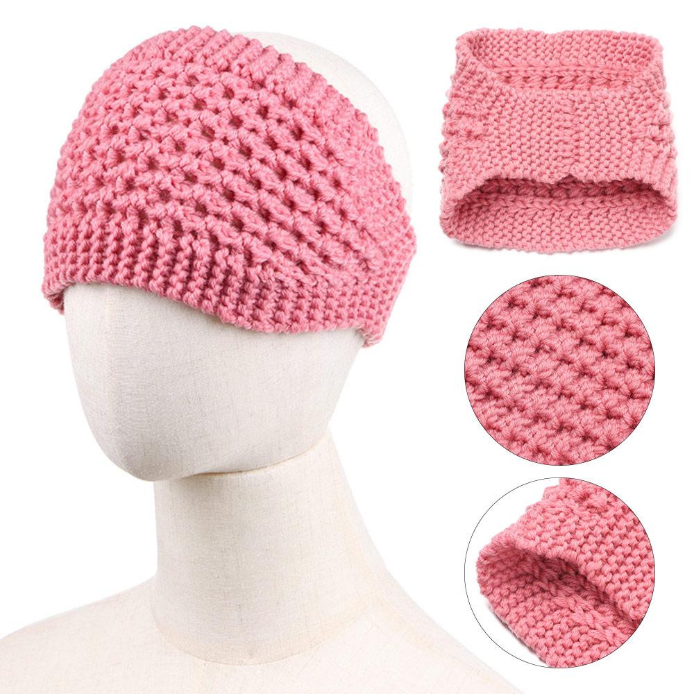 Pineapple Crochet Scarf for Girls Headwear Winter Headbands Knitted Turban Head Wraps Warmers Hat