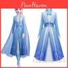 Изысканное платье Эльзы из «Холодного сердца 2» с длинным рукавом, костюм для косплея Снежной королевы для девочек 3-10 лет