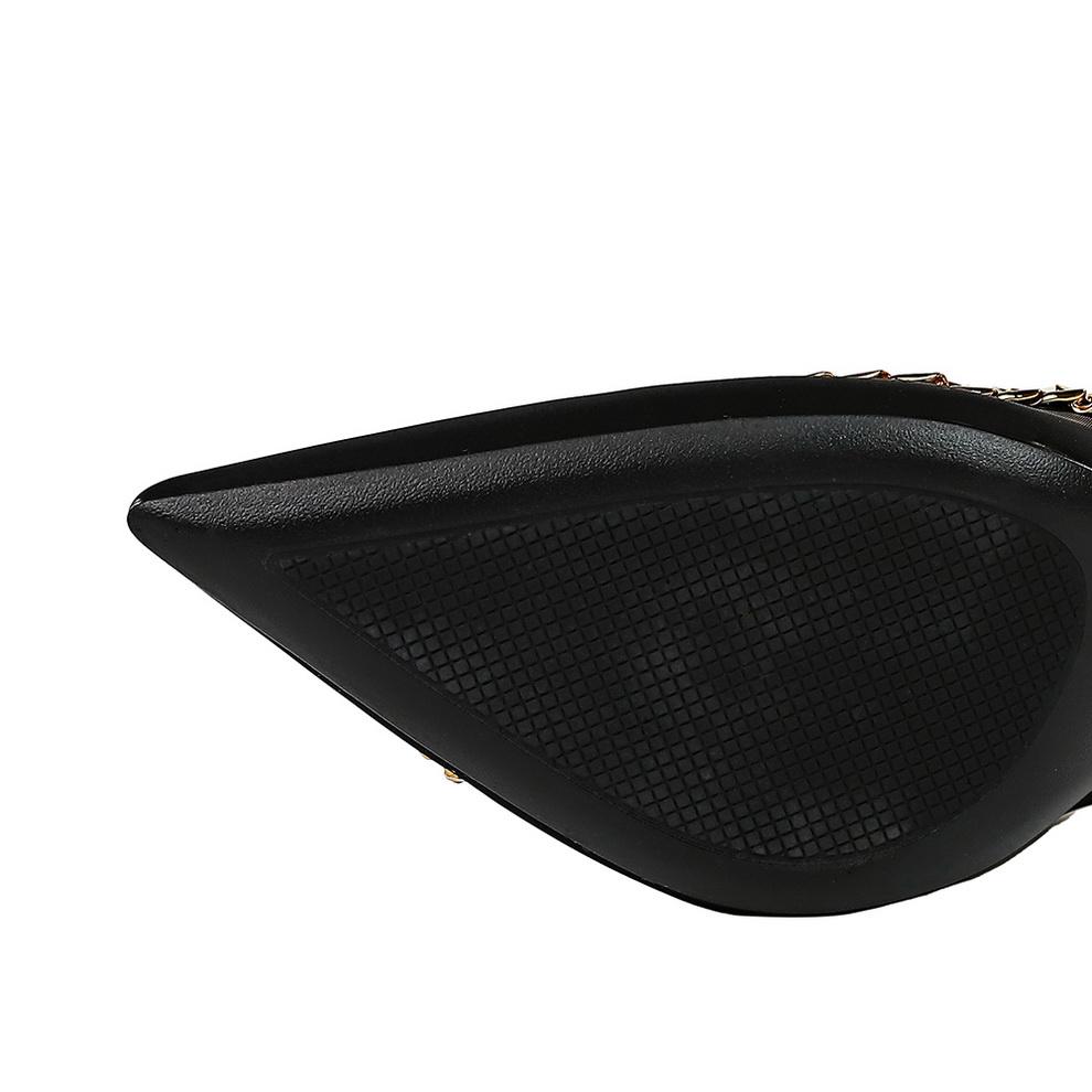 Сексуальные женские туфли на тонком каблуке и высоком каблуке с острым носком и металлической цепочкой для похудения в Европе и США