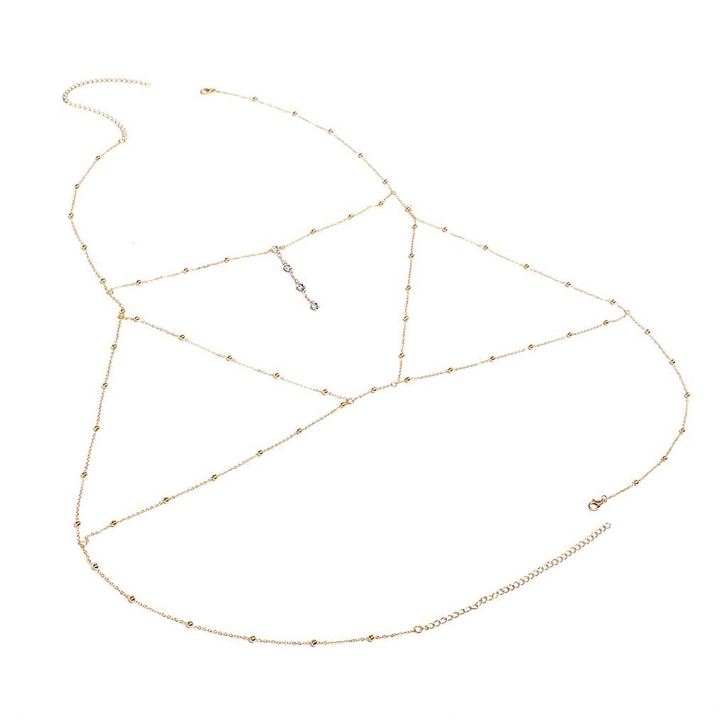 Sexy Girdle Neck Crystal Necklace Ornaments CopperBeads Mesh Body Chain Collar